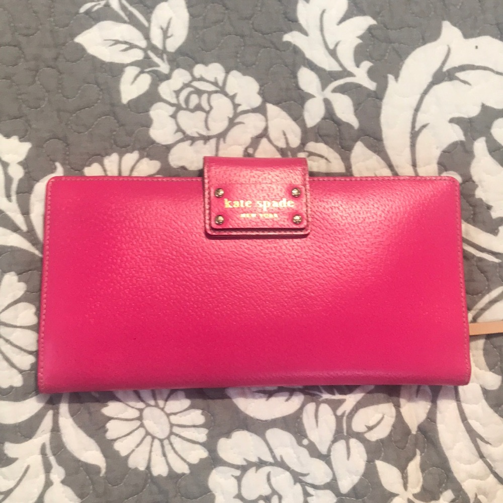 Kate spade Fuchsia wallet/passport holder